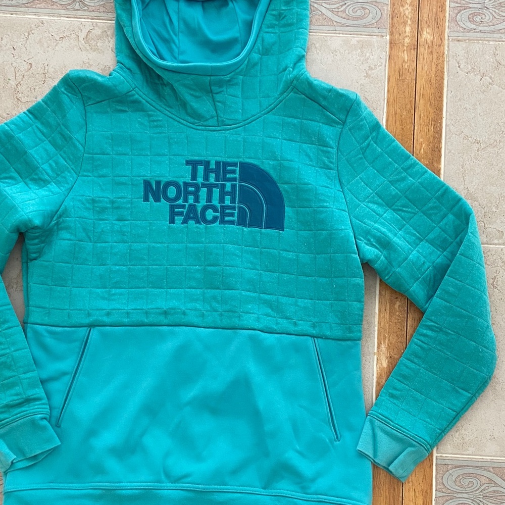 The North Face Turquoise Quilted Hoodie